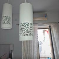 Lampadario bianco in ferro massiccio