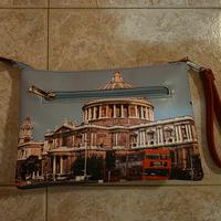 pochette stampa con tracolla da donna