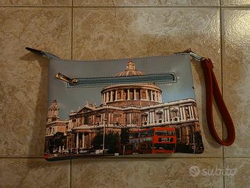pochette stampa con tracolla da donna