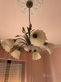 Lampadario in ferro battuto