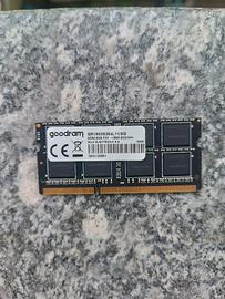 RAM per notebook 8gb ddr3 12800