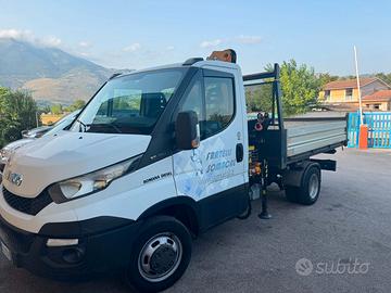 IVECO DAILY 35C13 RIBALTABILE + GRU EFFER 35/3S