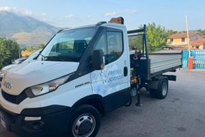 IVECO DAILY 35C13 RIBALTABILE + GRU EFFER 35/3S