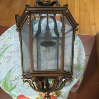 Lanterna bronzo e cristallo