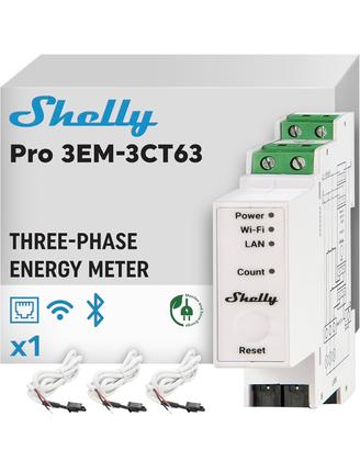 Shelly Pro 3EM-3CT63, Contatore di Energia
