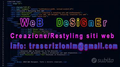 Web designer siti web e Grafica