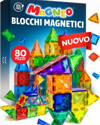 Blocchi Magnetici 80 Pezzi – Costruzioni Magnetich