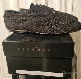 Mocassino JOHN RICHMOND in camoscio intrecciato 
