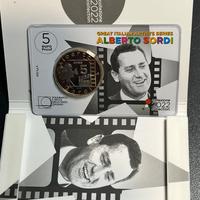 Moneta 5 euro Alberto Sordi