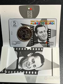 Moneta 5 euro Alberto Sordi