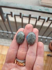 orecchini pietra naturale labradorite