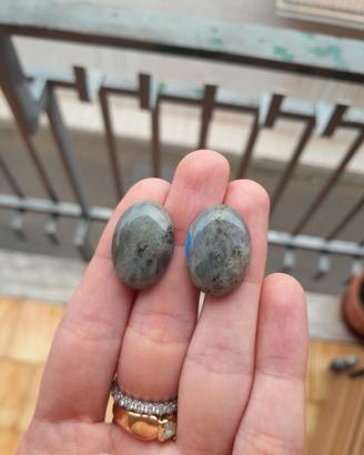 orecchini pietra naturale labradorite