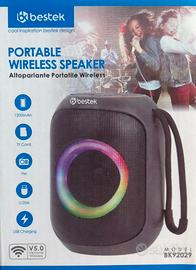 Speaker Wireless Bluetooth LED Multicolore RadioFM