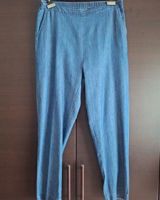 Pantaloni blu azzurro denim leggero estivo nuovi