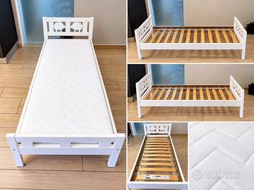 Letto ikea bambino 70x160  materasso e doghe legno