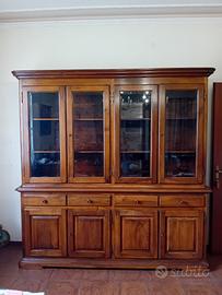 mobile con vetrina in legno