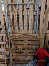 Struttura in ottone per letto singolo +  rete