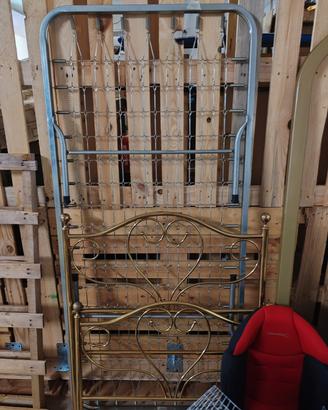 Struttura in ottone per letto singolo +  rete