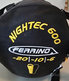 Sacco a pelo FERRINO Nightec 600 come NUOVO 
