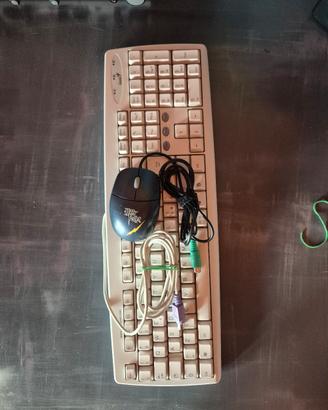 KIT VINTAGE PC:TASTIERA GENIUS PS/2 MOUSE  MEMOREX