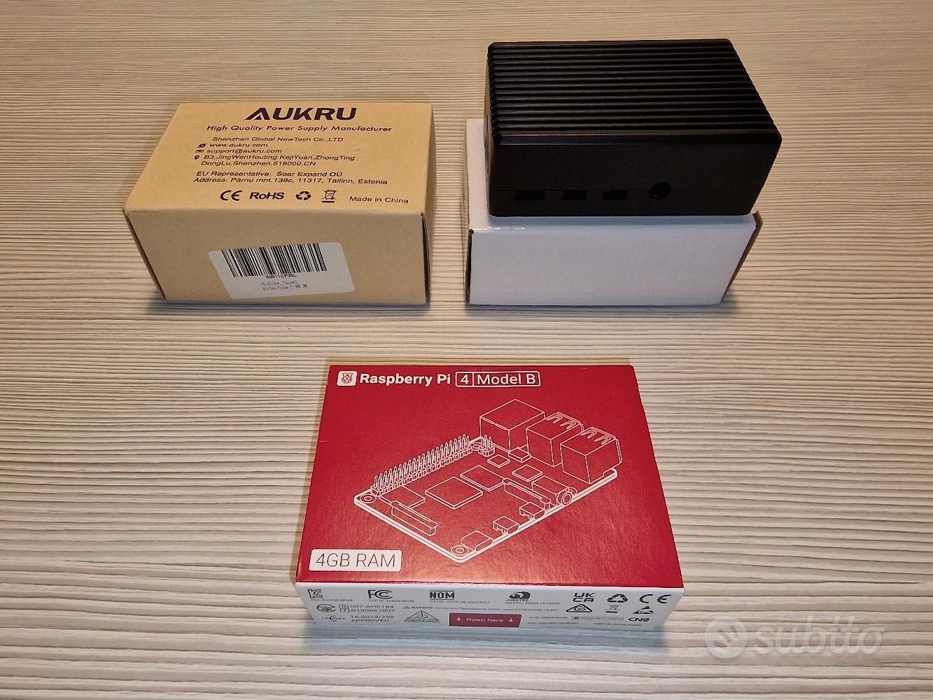 Raspberry Pi4 Pi 4 4GB nuovo + alimentatore + case - Informatica In ...
