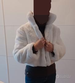 pelliccia ecologica bianca nuova