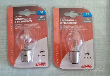 2X lampadina 2 filamenti 12v 35/35W ba20d Lampa