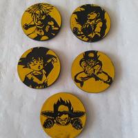  5 CAPS DRAGON BALL Z Vintage Anno 1989.