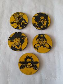  5 CAPS DRAGON BALL Z Vintage Anno 1989.