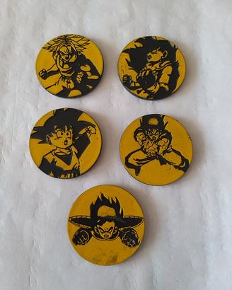  5 CAPS DRAGON BALL Z Vintage Anno 1989.