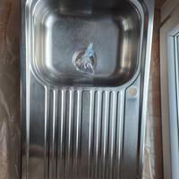 Lavello cucina 1vasca/gocciolatoio + miscelatore