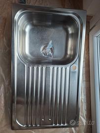 Lavello cucina 1vasca/gocciolatoio + miscelatore