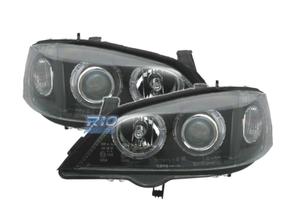 FARI OPEL ASTRA G 97-04 ANGEL EYES FONDO NERO H7-H