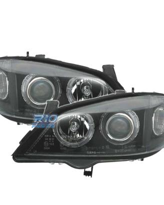FARI OPEL ASTRA G 97-04 ANGEL EYES FONDO NERO H7-H