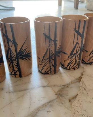 Set bicchieri di bambu