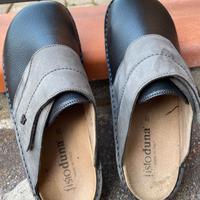 Ciabatte Sanitarie chiuse in pelle con strappo