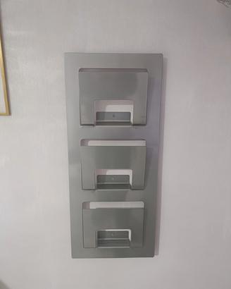 Porta riviste Ikea grigio argento 