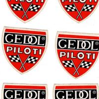 lotto 6 Adesivi VINTAGE GEDOL  PILOTI DRIVER