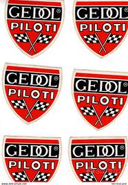 lotto 6 Adesivi VINTAGE GEDOL  PILOTI DRIVER
