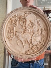 ANTICA SCULTURA BASSORILIEVO CINESE XXL ANIMATO