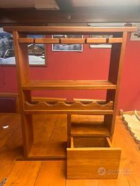 Mobile bar/ bottigliera in legno artigianale