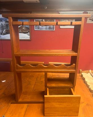 Mobile bar/ bottigliera in legno artigianale