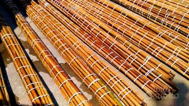 Canne di bambù con diametri da 1 a 10 cm