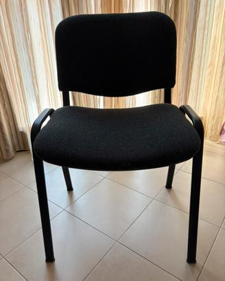 Sedie da ufficio imbottite e impilabili antracite