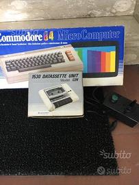 Commodore 64 + datasette + joystick