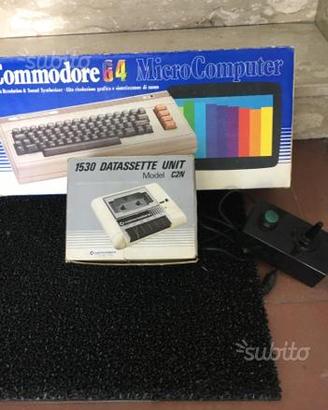 Commodore 64 + datasette + joystick