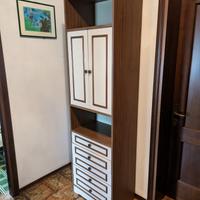 Libreria armadio multiuso bicolore 213x60x40 cm