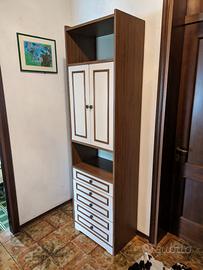 Libreria armadio multiuso bicolore 213x60x40 cm