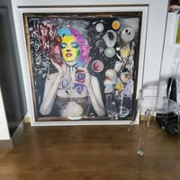 Quadro pop art su tela 138x138 cm - Marilyn Monroe