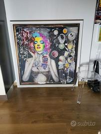 Quadro pop art su tela 138x138 cm - Marilyn Monroe